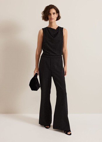 Phase Eight Samantha Hotfix Tailored Trousers Black Canada | XNGVOJ-538